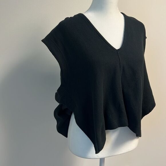 Free People Day Tripper Pullover Hooded Top Black M - Picture 4 of 6